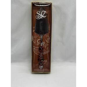 Handcrafted Stainless Steel Pie Server Tubular Amber Handle New Old Stock